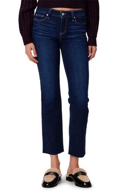 PAIGE Amber Raw Hem Straight Leg Ankle Jeans in Profound