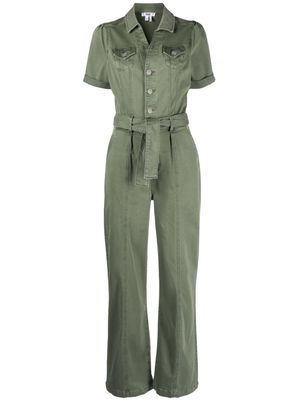 PAIGE belted-waist jumpsuit - Green