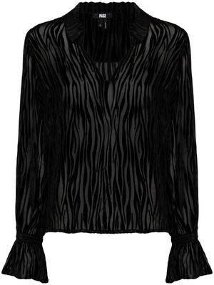 PAIGE Benet zebra-print blouse - Black