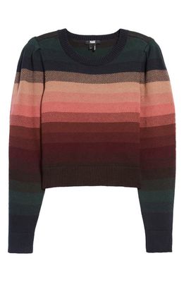 PAIGE Callisto Stripe Crop Cotton & Cashmere Sweater in Bonet Stripe