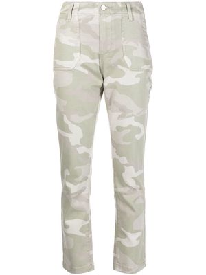 PAIGE camouflage-print straight-leg jeans - Green