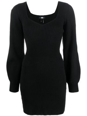 PAIGE Celie ribbed-knit minidress - Black