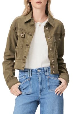 PAIGE Cerra Crop Utility Jacket in Vintage Military Green