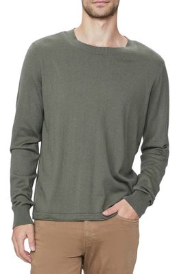 PAIGE Chaplin Organic Cotton & Wool Crewneck Sweater in Forest Shadow