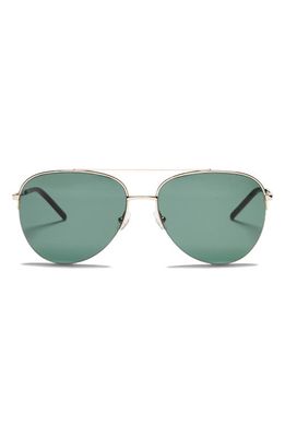 PAIGE Charlie 58mm Aviator Sunglasses in Gold
