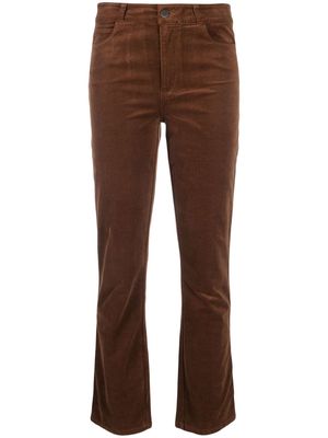PAIGE Cindy cropped trousers - Brown