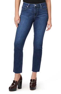 PAIGE Cindy Raw Hem High Waist Straight Leg Jeans in Devoted