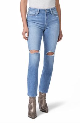 PAIGE Cindy Ripped High Waist Straight Leg Jeans in Swap Meet Destructed