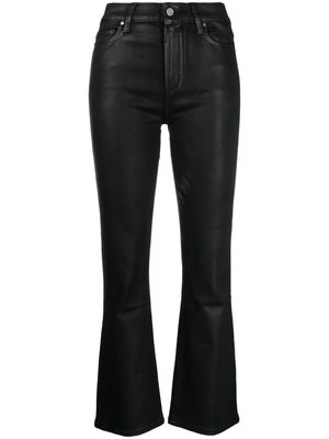 PAIGE Claudine coated flared jeans - Black