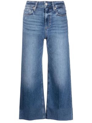 PAIGE cropped wide-leg jeans - Blue