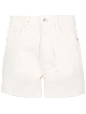 PAIGE Dani raw-cut denim shorts - White