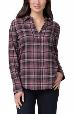 PAIGE Davlyn Plaid Shirt in Raspberry Mousse
