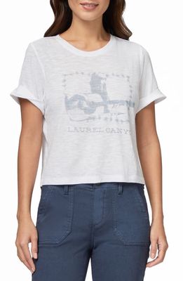 PAIGE Deena Laurel Canyon Graphic Tee in White