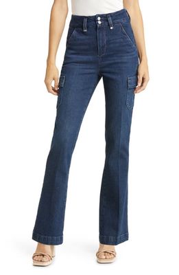 PAIGE Dion Cargo Trouser Flare Jeans in Gracie Lou