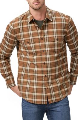 PAIGE Everett Plaid Button-Up Shirt in Antique Cocoa