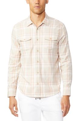 PAIGE Everett Plaid Flannel Button-Up Shirt in Clay Quartz