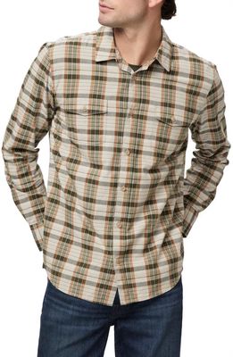 PAIGE Everett Plaid Flannel Button-Up Shirt in Ivy Spice
