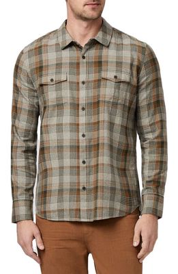 PAIGE Everett Plaid Flannel Button-Up Shirt in London Pine