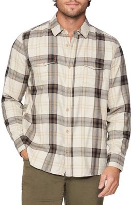PAIGE Everett Plaid Flannel Button-Up Shirt in Winter Smoke