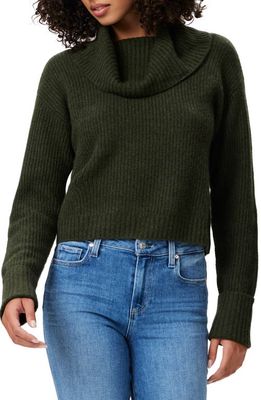 PAIGE Evonne Cowl Neck Cashmere Sweater in Olive Night