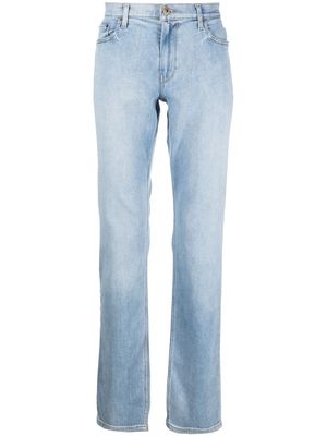 PAIGE faded-effect straight-leg jeans - Blue