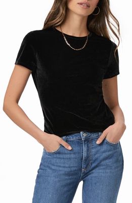 PAIGE Fiora Velvet T-Shirt in Black