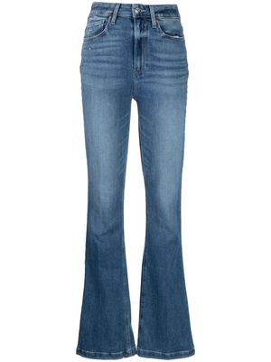 PAIGE flared mid-rise jeans - Blue