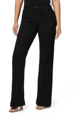 PAIGE Flaunt Amour Curvy High Waist Wide Leg Jeans in Black Shadow