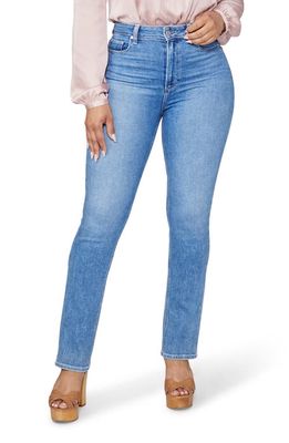 PAIGE Flaunt Knockout Curvy High Waist Straight Leg Jeans in Lover