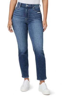 PAIGE Flaunt Knockout Curvy High Waist Straight Leg Jeans in Whatever Distressed