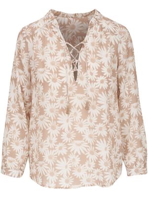 PAIGE floral-print tied blouse - Neutrals