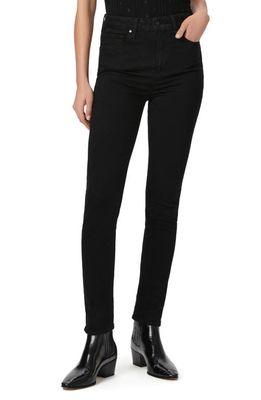 PAIGE Gemma High Waist Stovepipe Skinny Jeans in Black Shadow