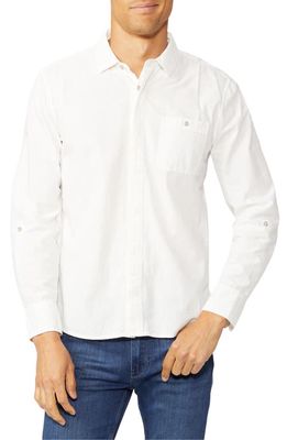PAIGE Gregory Cotton Button-Up Shirt in Clear Quartz