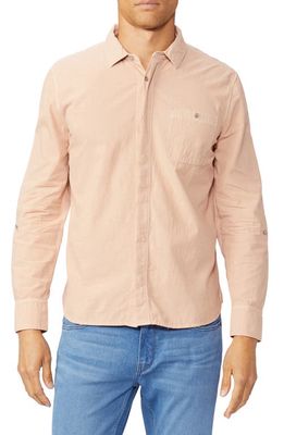 PAIGE Gregory Cotton Button-Up Shirt in Sunset Sand
