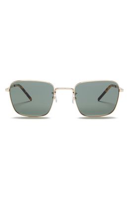 PAIGE Harper 52mm Square Sunglasses in Cool Gold With G15 Lens