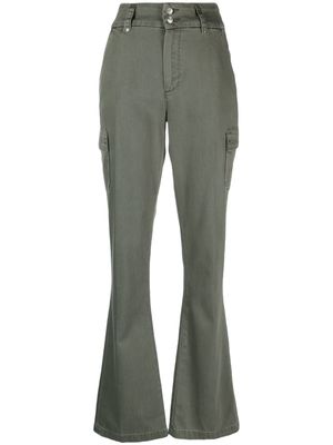 PAIGE high-waisted flared trousers - Green