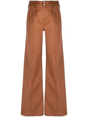 PAIGE high-waisted wide-leg jeans - Brown