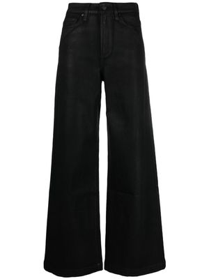 PAIGE high-waisted wide-leg trousers - Black