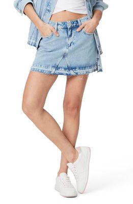 PAIGE Jessie Denim Miniskirt in Fifi Distressed