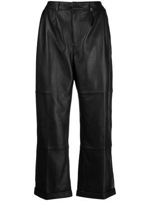 PAIGE Jia leather trousers - Black