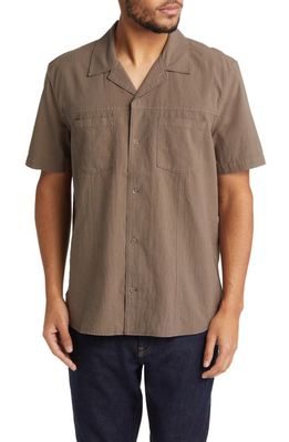 PAIGE Lancaster Cotton Button-Up Shirt in French Press
