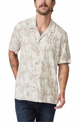 PAIGE Landon Print Short Sleeve Button-Up Shirt in Morning Frost Multi