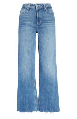 PAIGE Leenah Wide Leg Ankle Jeans in Cncrtdstah
