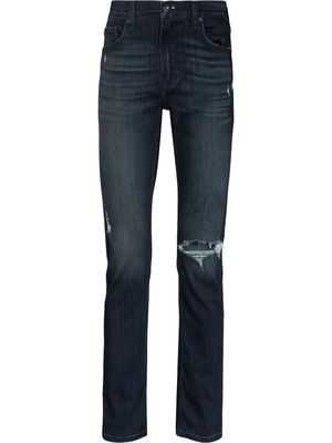 PAIGE Lennox Thornton Destructed slim-fit jeans - Blue