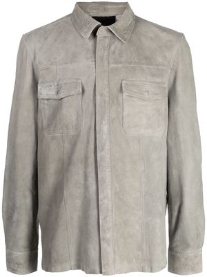 PAIGE long-sleeve shirt jacket - Grey