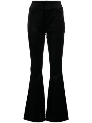 PAIGE Lou Lou high-waisted velvet jeans - Black