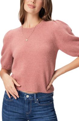 PAIGE Lucerne Puff Sleeve Cashmere Sweater in Rose