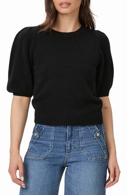 PAIGE Lucerne Puff Sleeve Recycled Cashmere Blend Sweater in Black