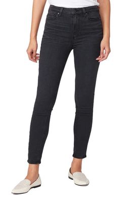 PAIGE Margot High Waist Ankle Skinny Jeans in Black Willow