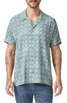 PAIGE Markell Short Sleeve Button-Up Camp Shirt in Dried Sage Multi